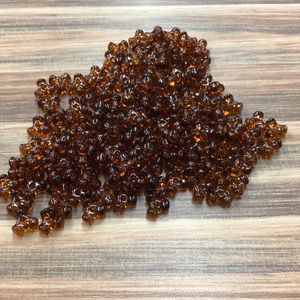 Dark brown three sided opaque beads